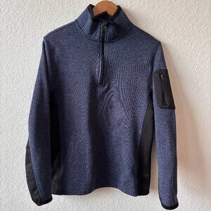 Beverly Hill Polo Club men's dark blue and black fleece pullover size S